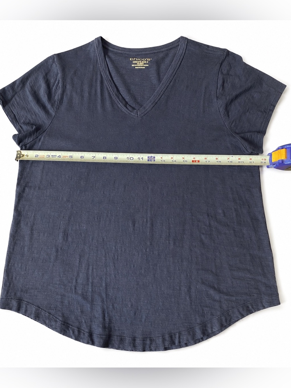 Chico's Deep Navy V-Neck Tee and Jogger Pants Set L - Picture 3 of 10